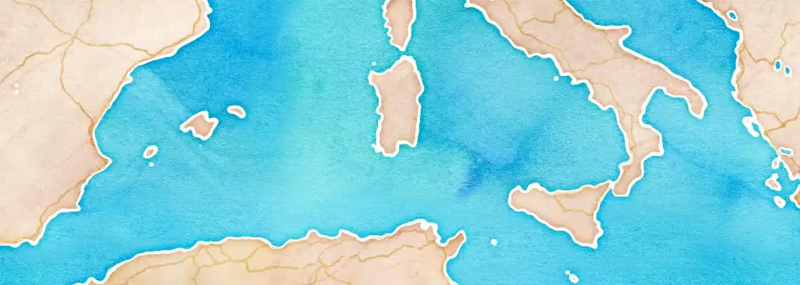 Map of Cagliari port area
