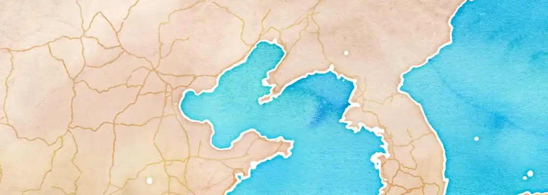 Map of Dalian port area