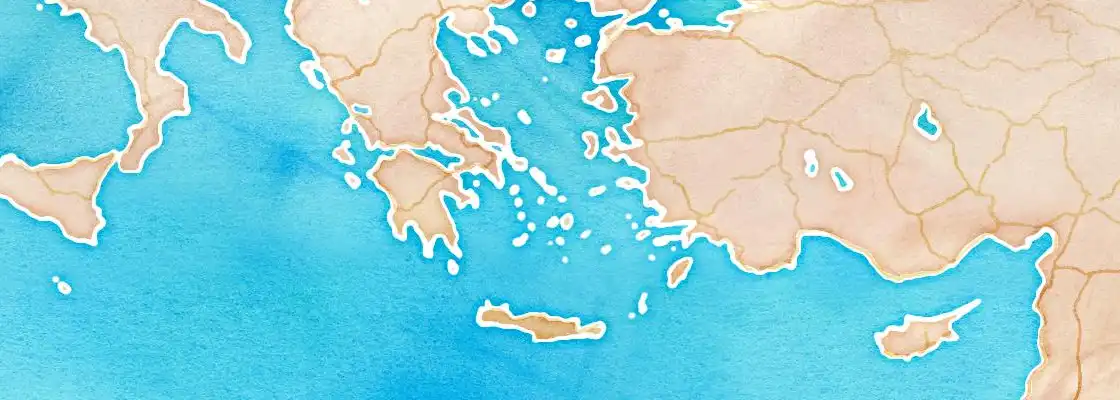 Map of Mykonos port area