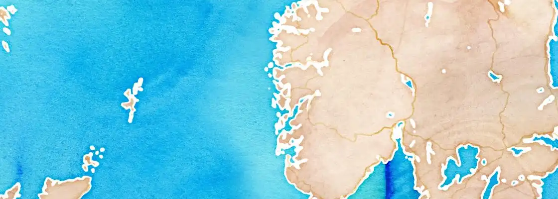 Map of Bergen port area