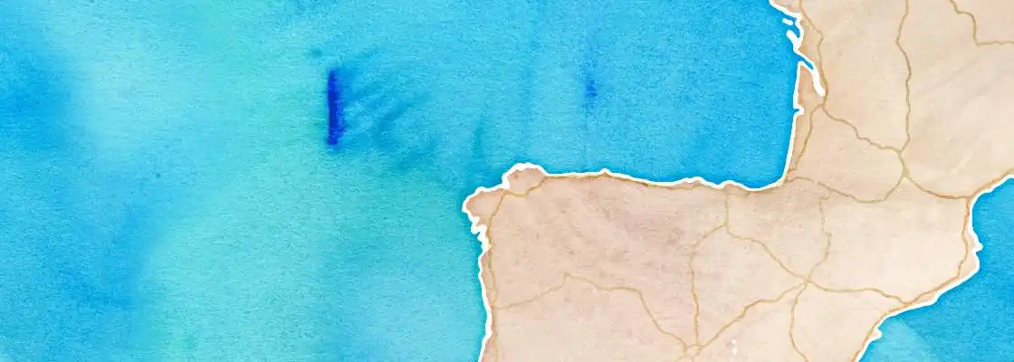 Map of Ferrol port area