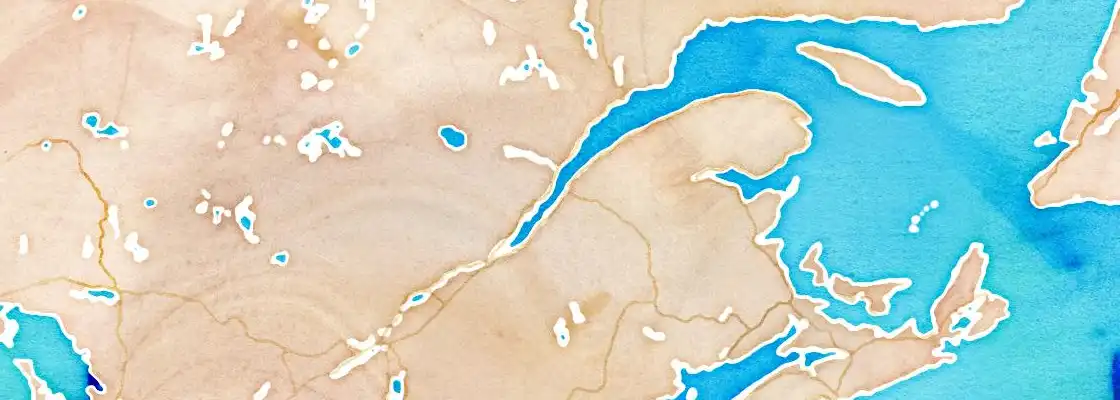 Map of St. Lawrence River port area