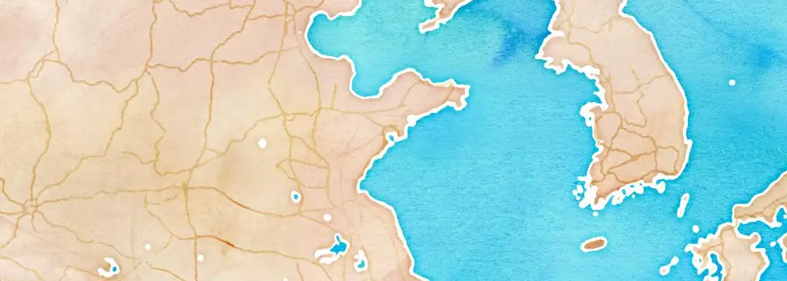Map of Qingdao port area