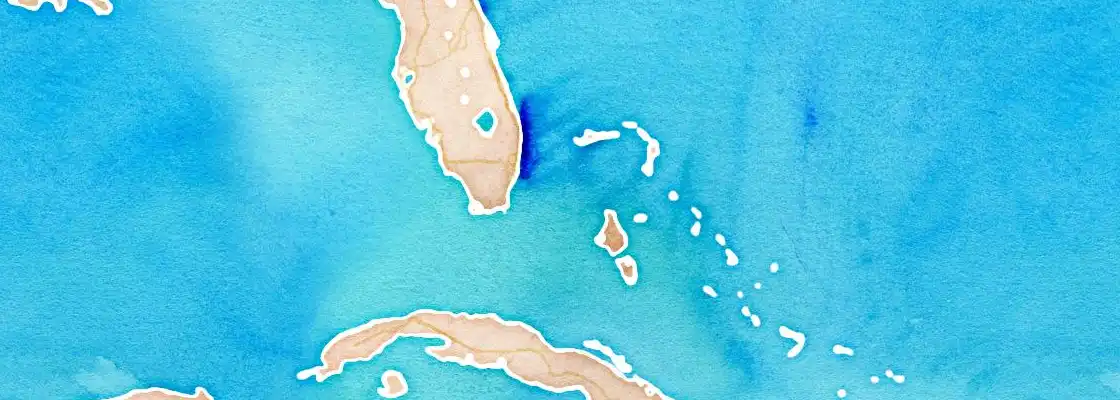 Map of Ocean Cay port area