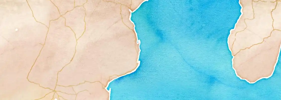 Map of Pomene port area