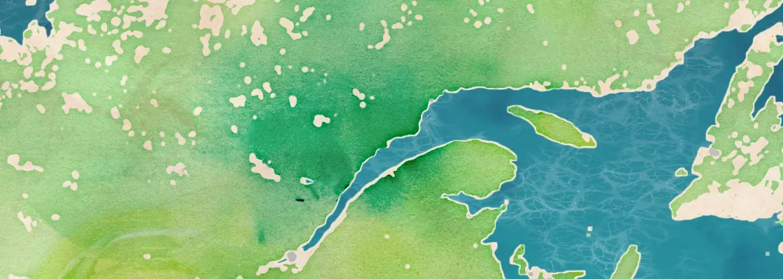 Map of Baie-Comeau port area