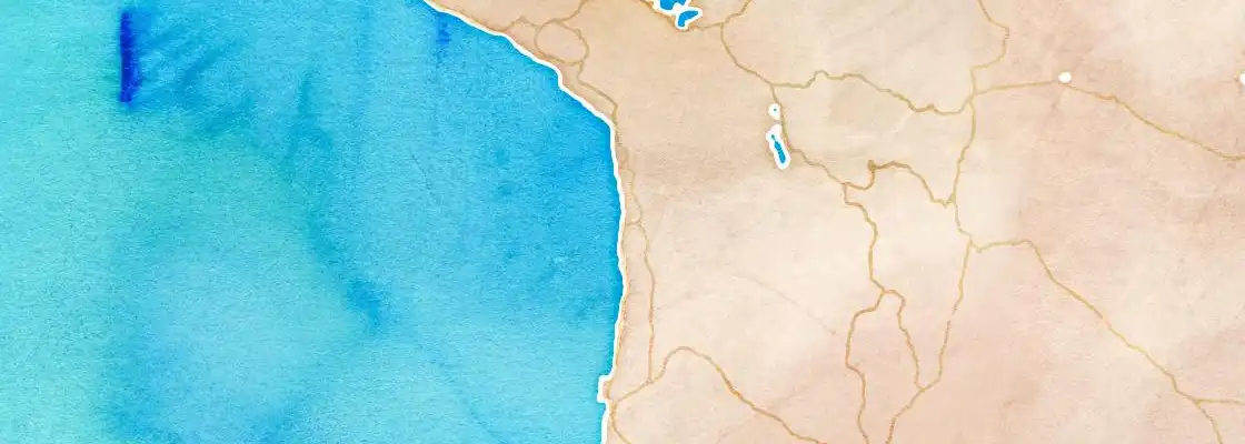 Map of Iquique port area