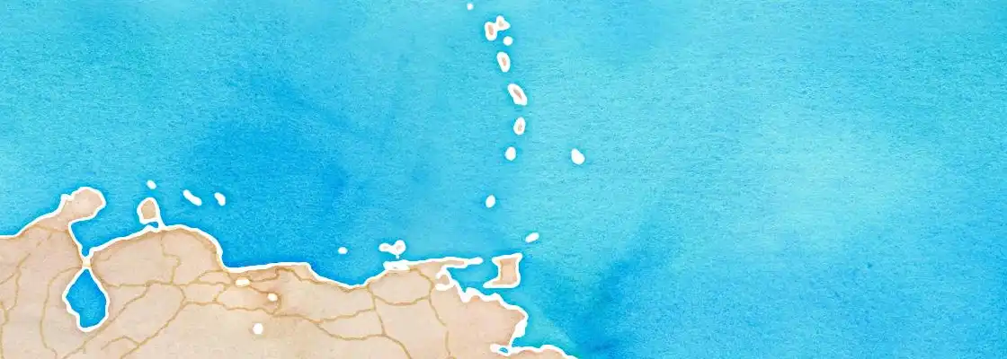 Map of Mayreau port area