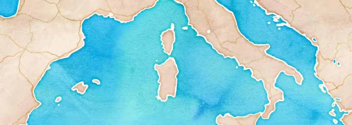 Map of Golfo Aranci port area
