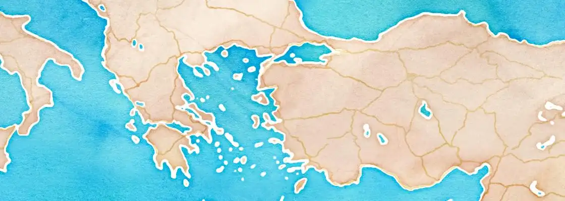 Map of Pergamon port area