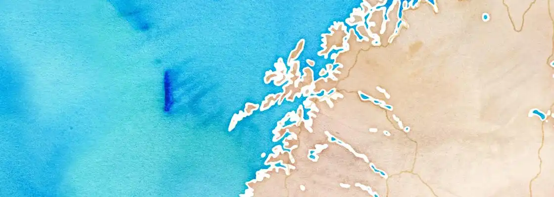 Map of Trollfjord port area