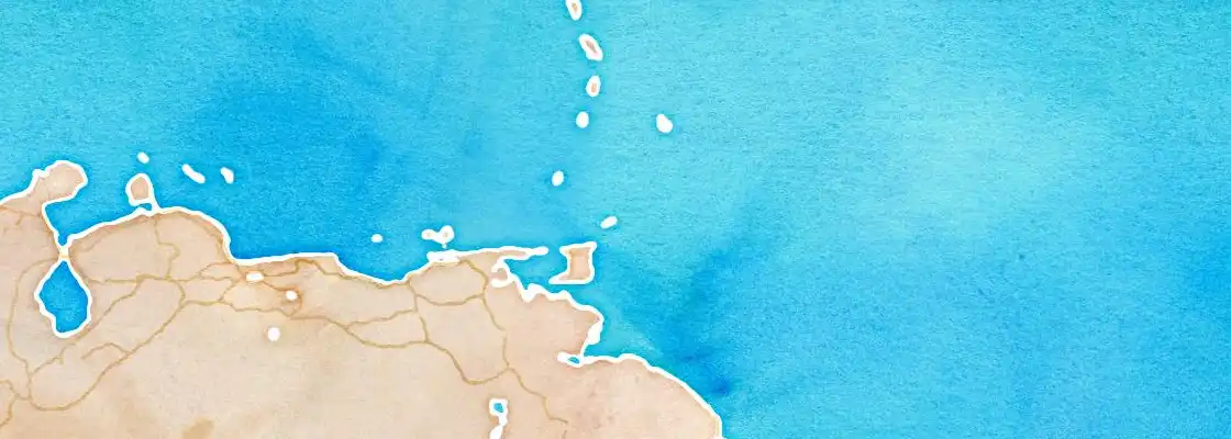 Map of Charlotteville port area