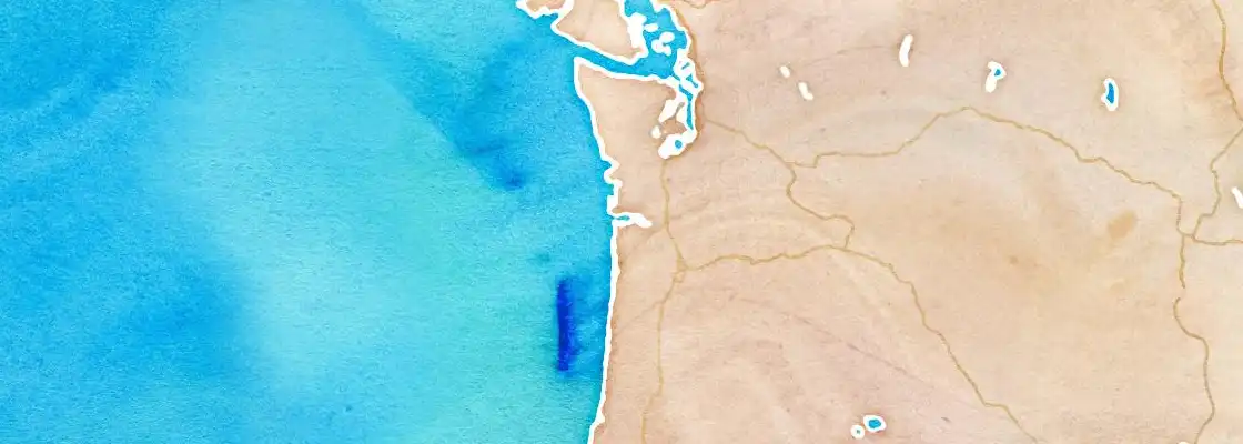 Map of Astoria port area