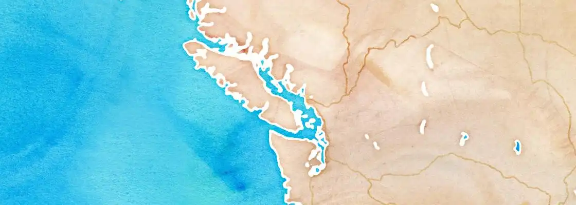 Map of Nanaimo port area
