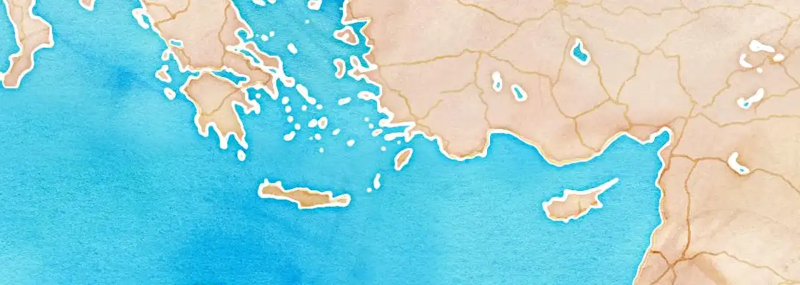 Map of Symi port area