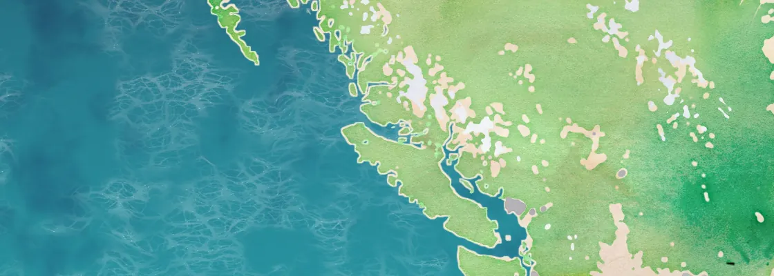 Map of Alert Bay port area