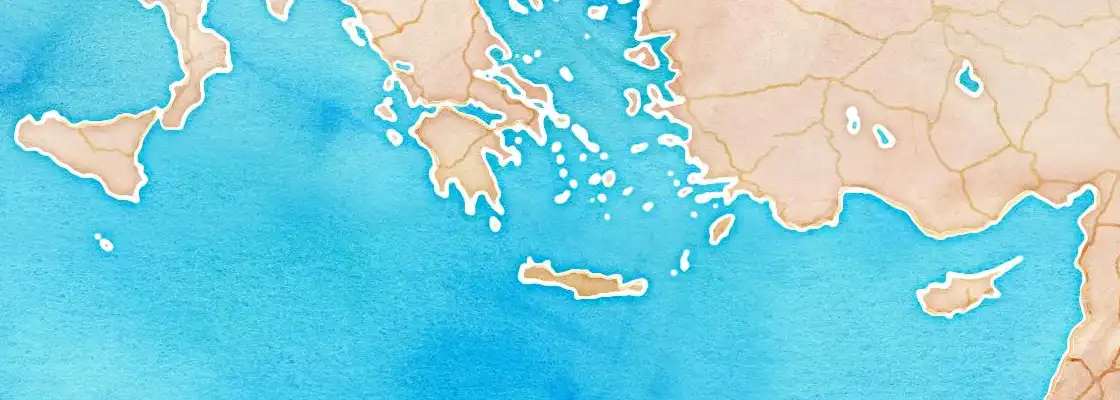 Map of Milos port area