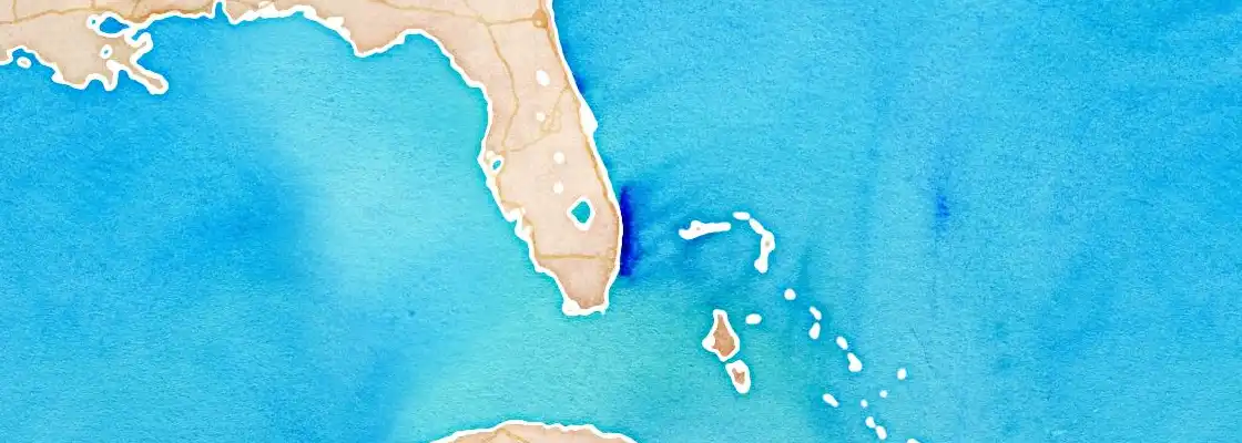Map of West Palm Beach port area