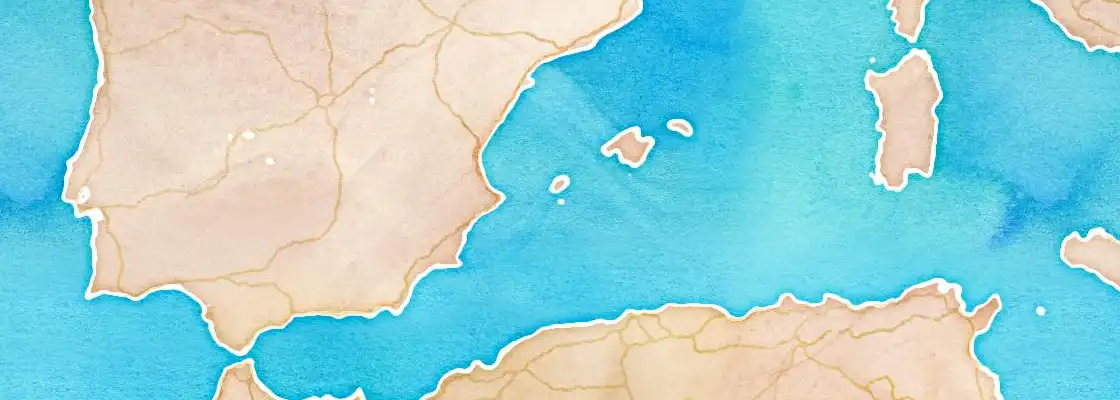 Map of Bahia de Formentera port area