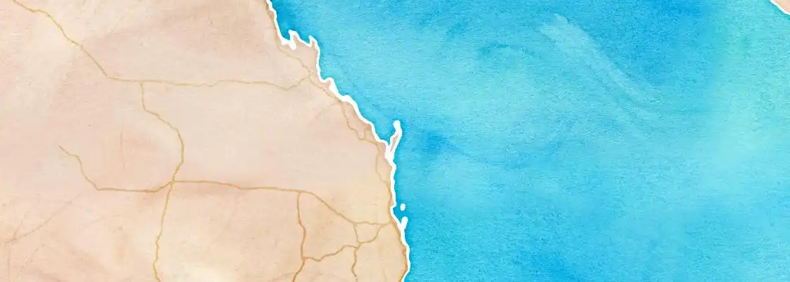 Map of Fraser Island port area
