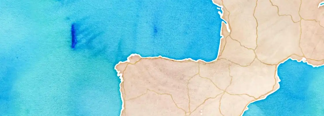 Map of Gijon port area
