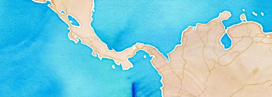 Map of Panama Canal port area