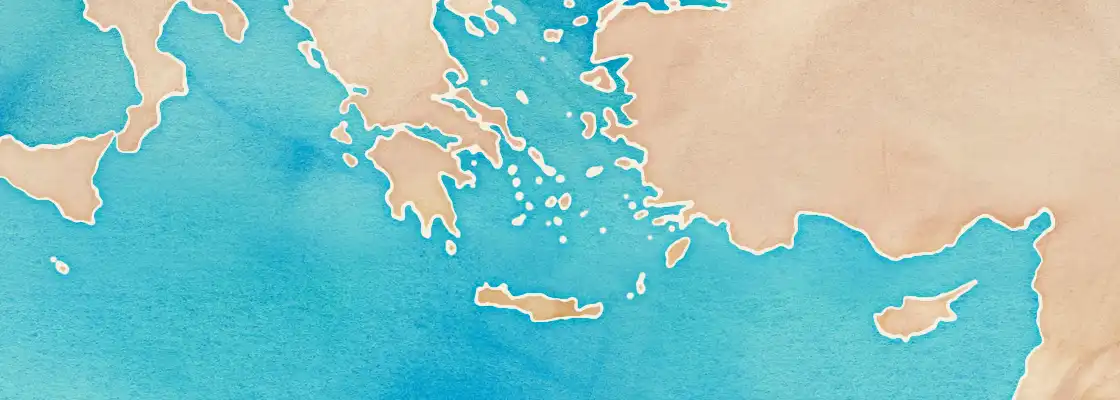 Map of Naxos port area