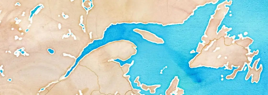 Map of Gaspe port area
