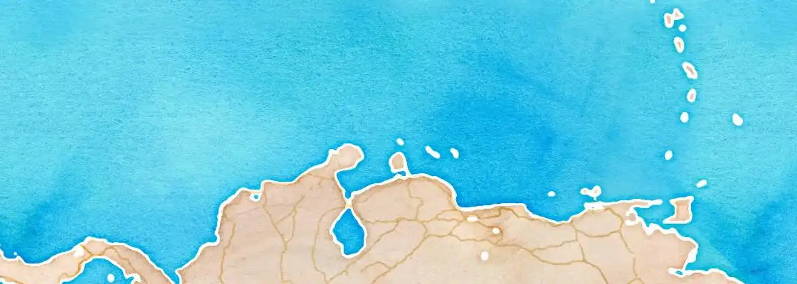 Map of Aruba port area