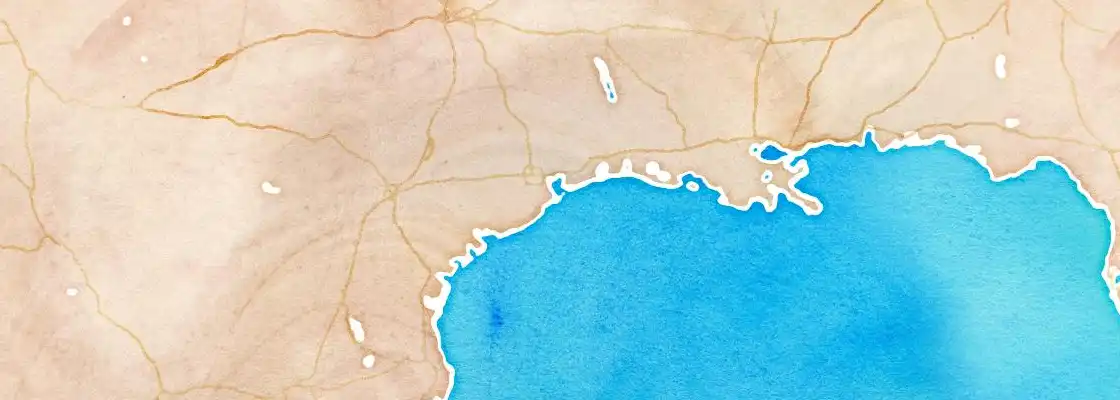 Map of Galveston port area