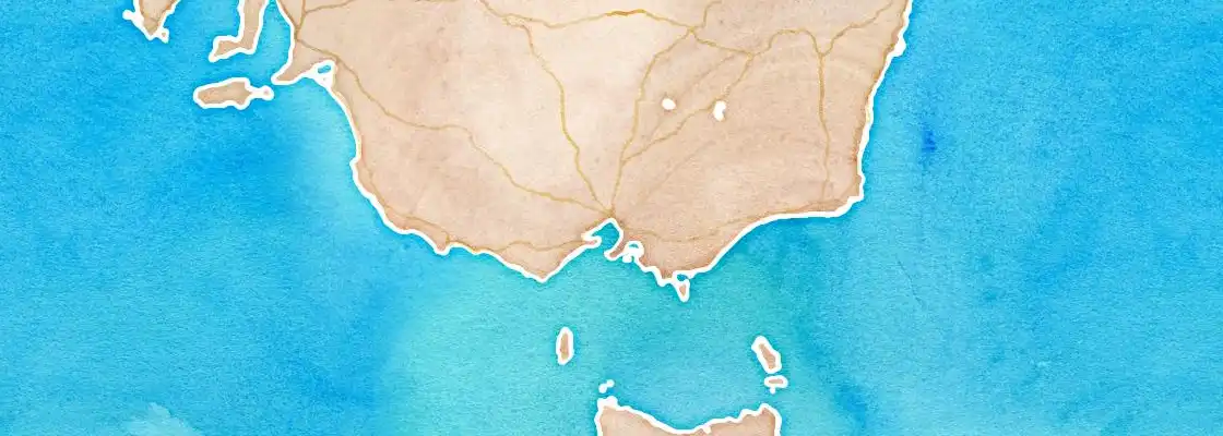 Map of Melbourne port area