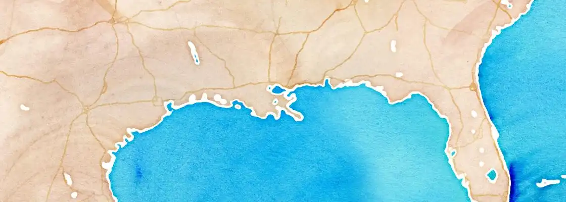Map of New Orleans port area