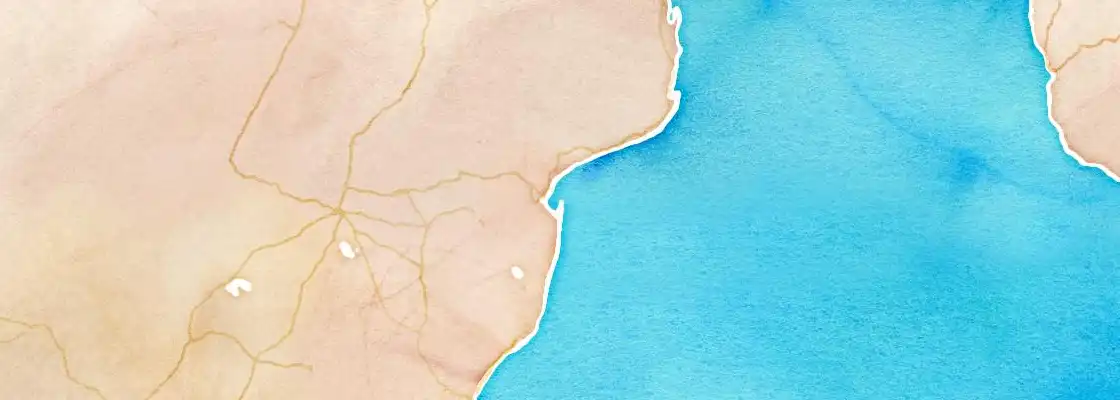 Map of Mozambique port area