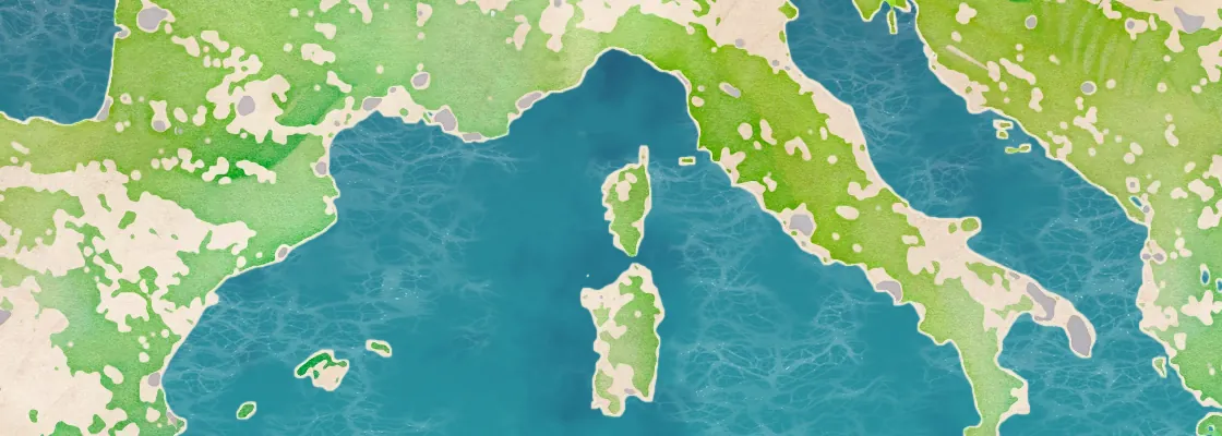 Map of Ajaccio port area