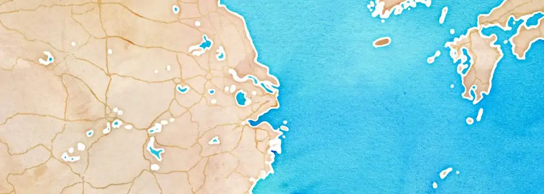 Map of Shanghai port area