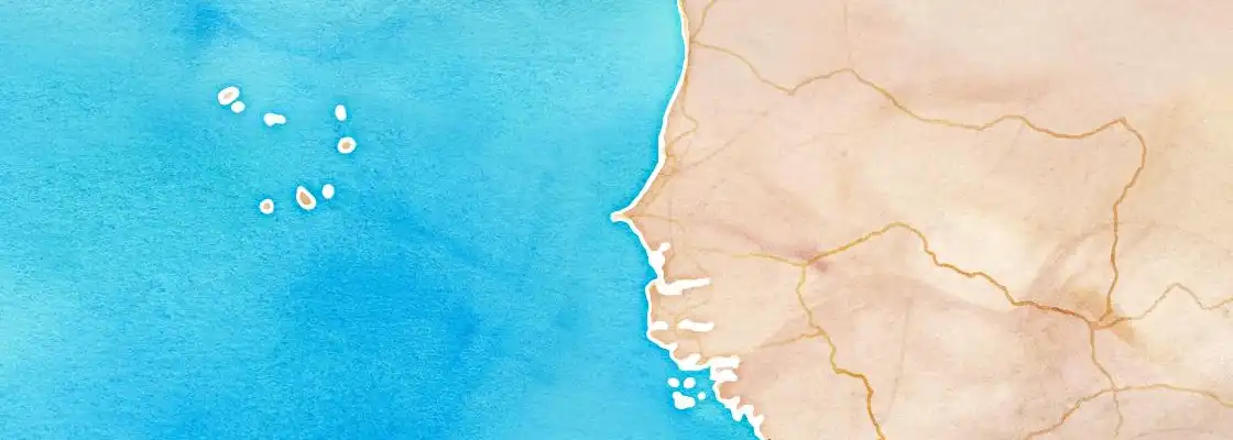Map of Dakar port area