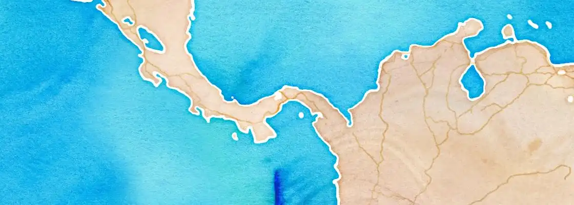 Map of Fuerte Amador port area