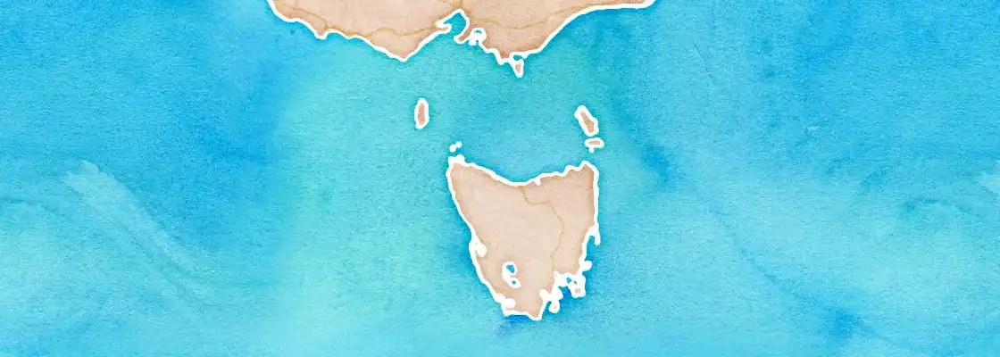 Map of Tasmania port area