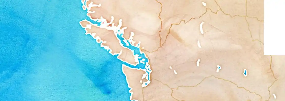 Map of Vancouver port area
