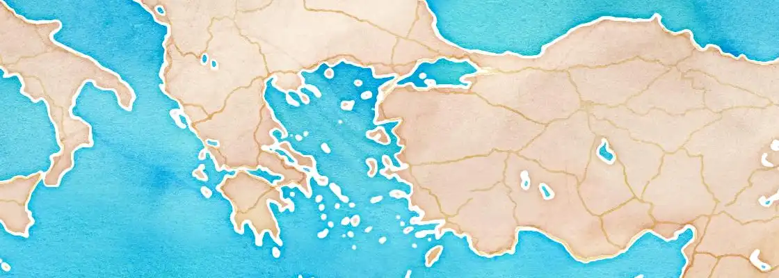Map of Lesbos port area