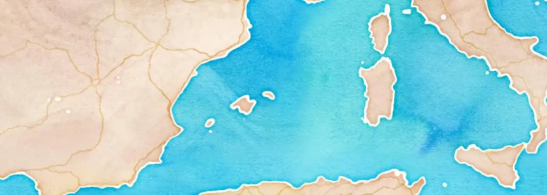 Map of Menorca port area