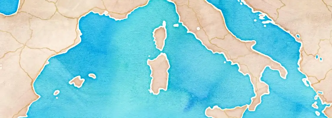 Map of Olbia port area