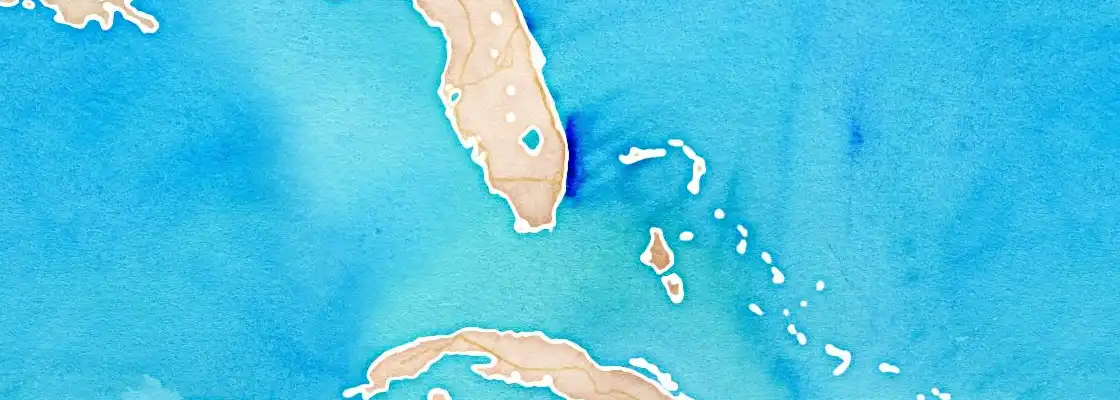 Map of Miami port area