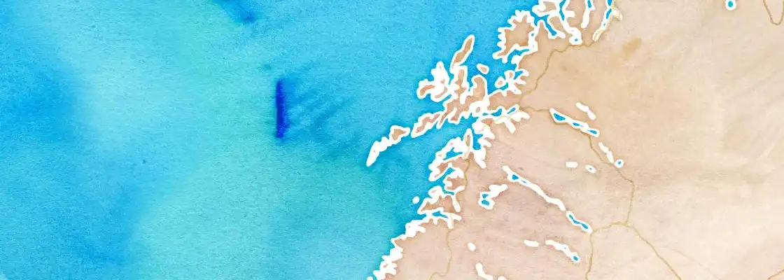 Map of Leknes port area