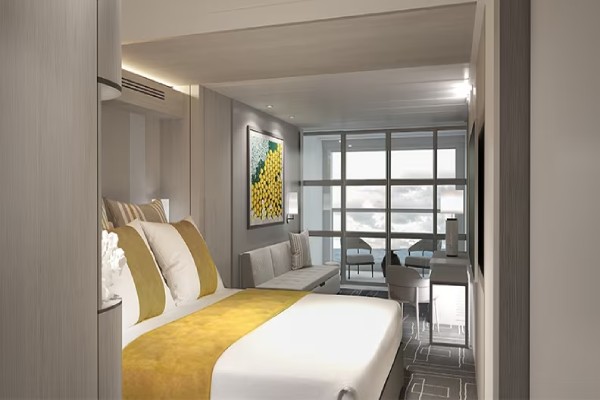Example balcony cabin: Edge Stateroom with Infinite Veranda